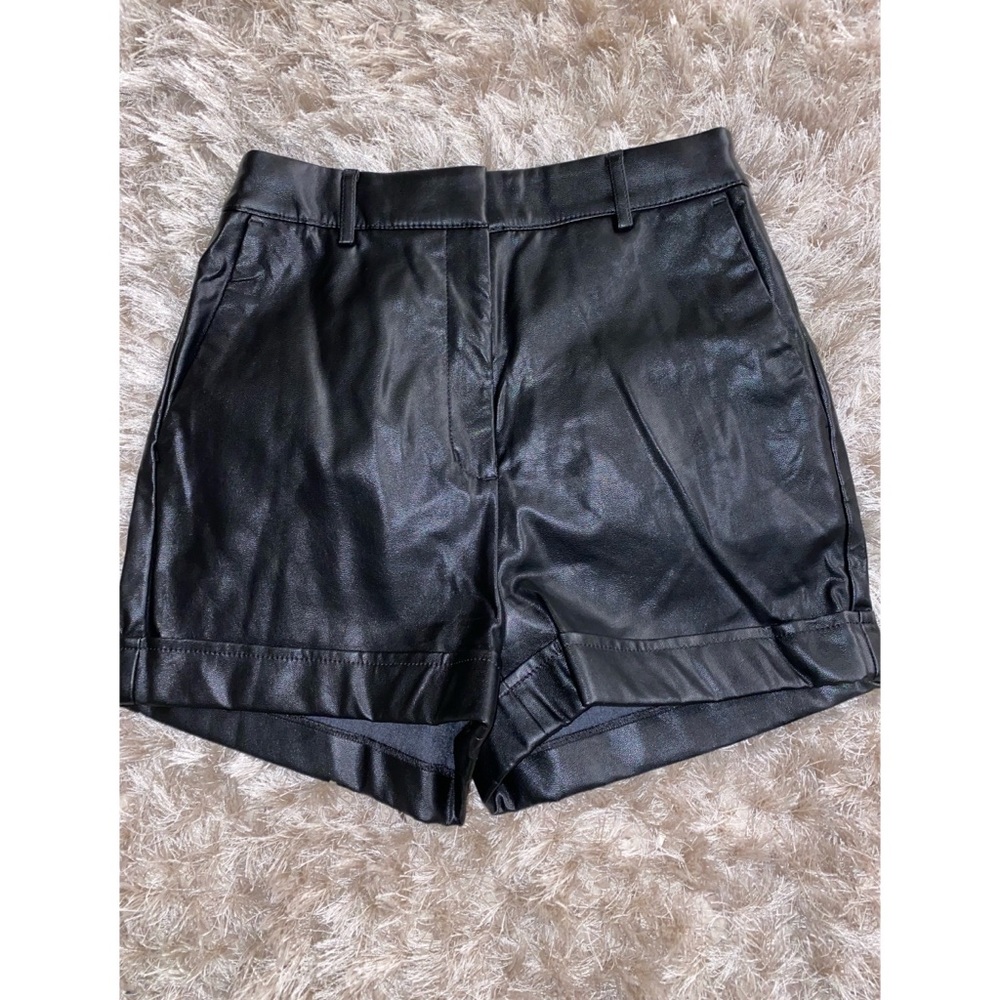 Express Black Faux Leather Shorts -Sz 4